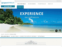 Tablet Screenshot of goexploreseychelles.com